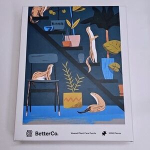 BetterCo Jigsaw Puzzle 1000 Piece Weasel Plant Care‎ New Sealed Adult Cute Art